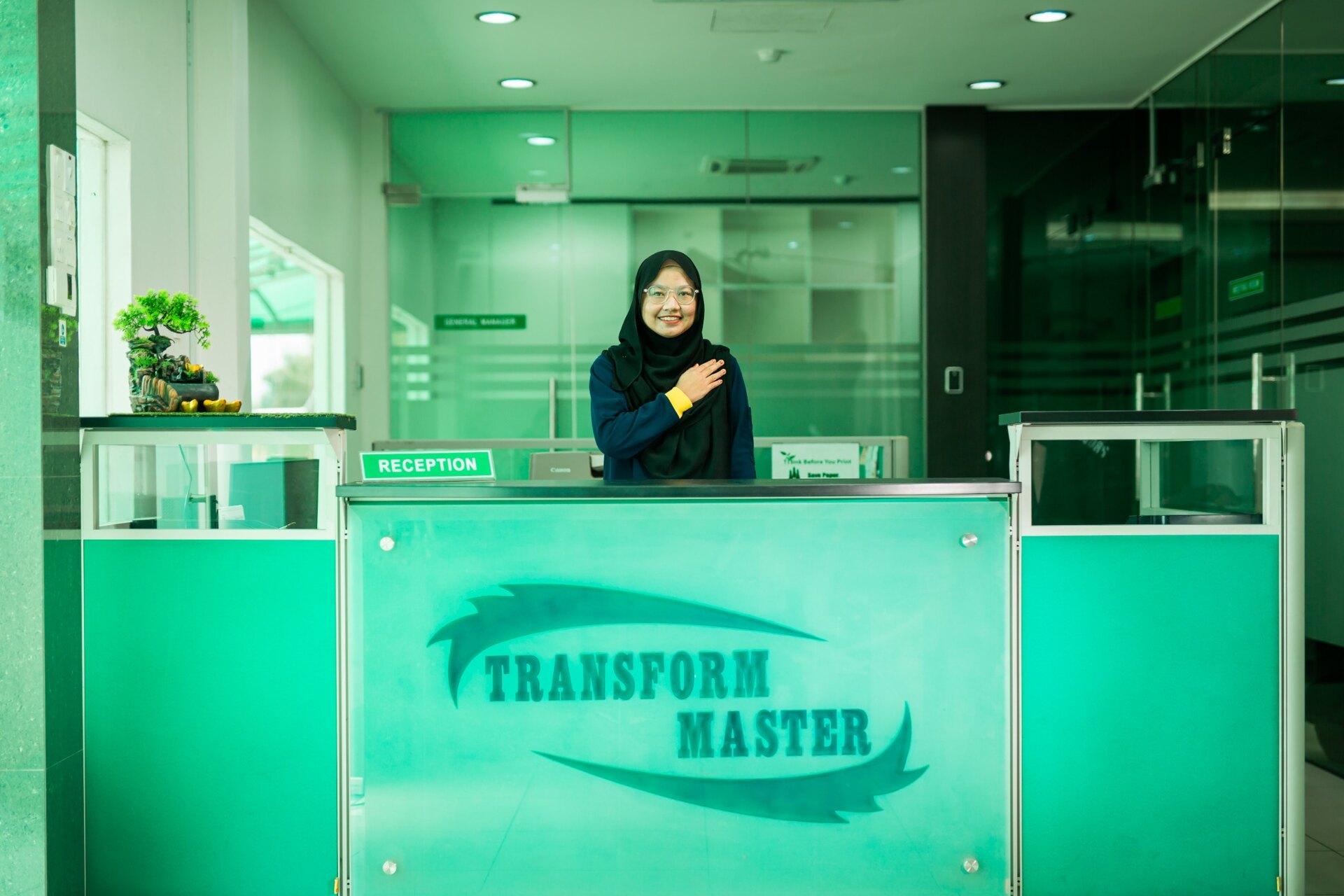 Transform Master reception and team member